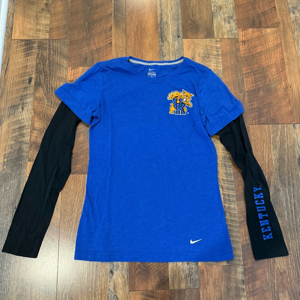 Nike Royal Blue Kentucky Tee with Black Sleeves
